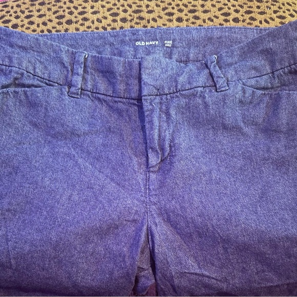 Old Navy Pixie Pants | Blue Denim-Look Trousers | Size 1/2 - Picture 3 of 5